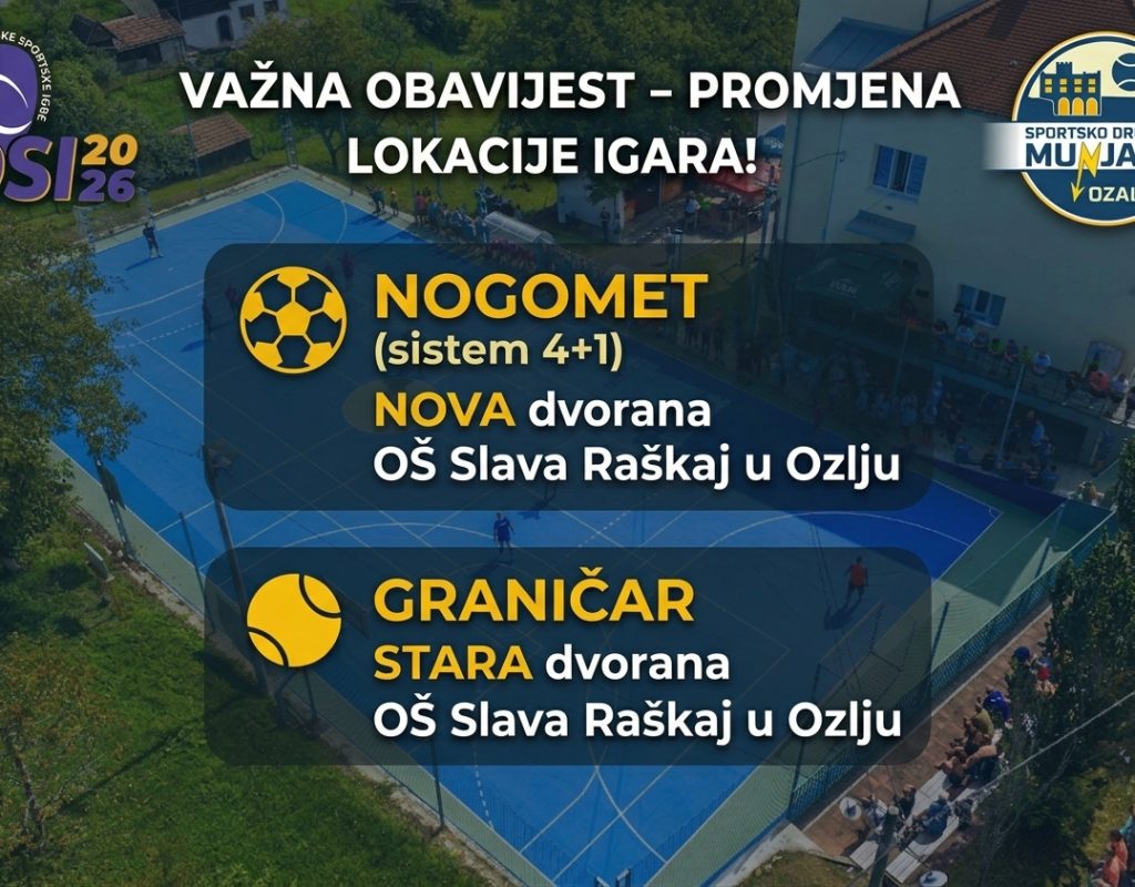 OSI 2026 – Promjena lokacije natjecanja